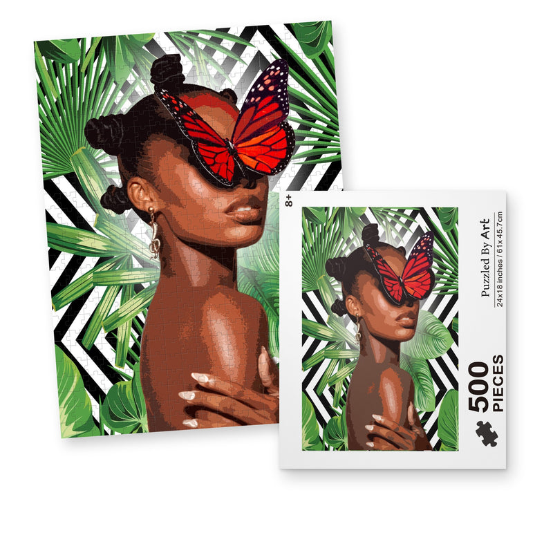 Red Love – 500 Piece Black Art Jigsaw Puzzle
